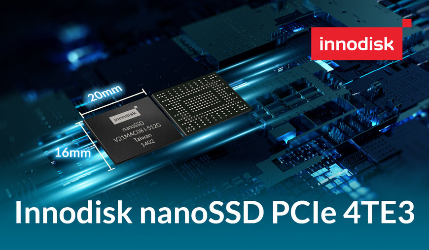 Innodisk presenta il primo nanoSSD PCIe 4TE3 con dimensioni compatte, affidabilità e prestazioni per possibili applicazioni 5G, automotive e aerospaziali